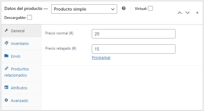 Cómo configurar productos simples en WooCommerce