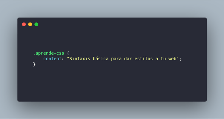 Aprender CSS: Sintaxis básica para dar estilos a un elemento HTML