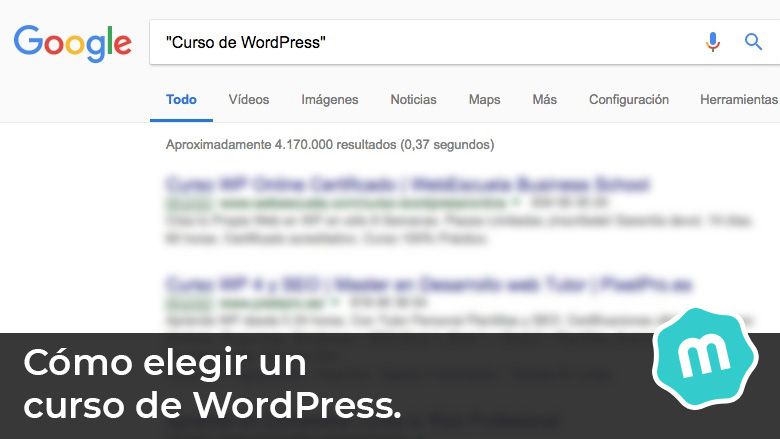 Cómo elegir un curso de WordPress.