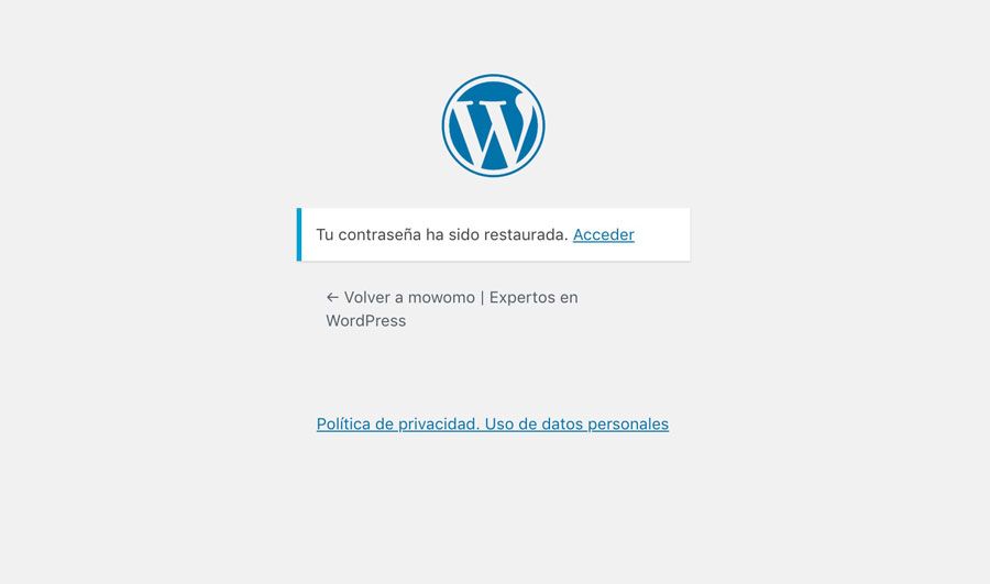 Recuperar la contraseña de WordPress